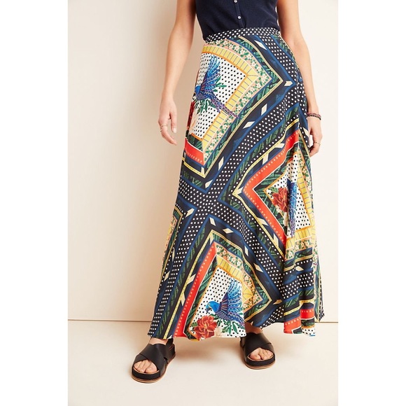 NWT Farm Rio Anthropologie Vieques Maxi Skirt - Picture 3 of 11